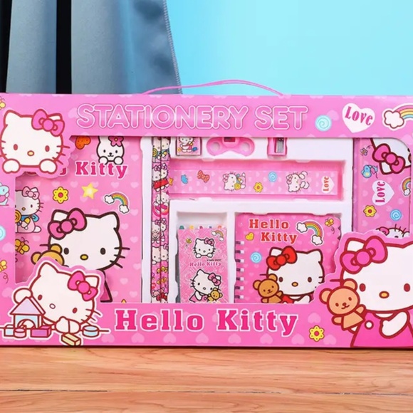 Hello Kitty Stationery Set - 15" X 8.5" - 13 Items - Pictures show the edges - Picture 7 of 9